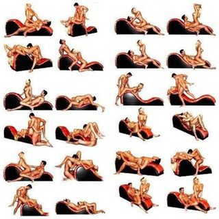 ANDOV Sex Chair Tantra Sofa Seat Sex Furniture Chaise Bed Kama Sutra Yoga Positions Stretching Relaxation Erotic Couple Gifts for Adults PU Leather,  White