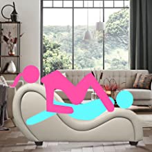 ANDOV Sex Chair Tantra Sofa Seat Sex Furniture Chaise Bed Kama Sutra Yoga Positions Stretching Relaxation Erotic Couple Gifts for Adults PU Leather,  White