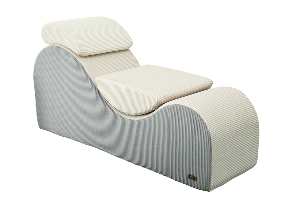ANDOV AV147 foam lounger in Beige with grey sides and two removable cushions