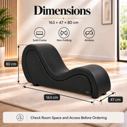 ANDOV Curved Lounge Chair – Black
