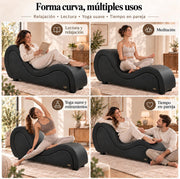 ANDOV Chaise longue curva – Negro