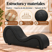 ANDOV Chaise longue curva – Negro