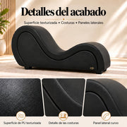 ANDOV Chaise longue curva – Negro