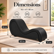 ANDOV Chaise longue incurvée – Noir