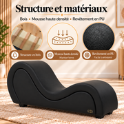 ANDOV Chaise longue incurvée – Noir