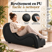 ANDOV Chaise longue incurvée – Noir