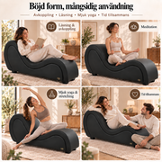 ANDOV svängd schäslong – svart