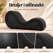 ANDOV svängd schäslong – svart