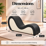 ANDOV Curved Lounge Chair – Black & White