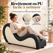 ANDOV Chaise longue incurvée – Noir et blanc