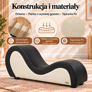 ANDOV profilowana leżanka – czarno-biały