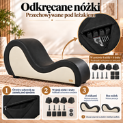 ANDOV profilowana leżanka – czarno-biały