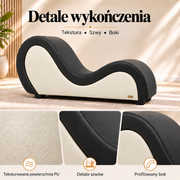 ANDOV profilowana leżanka – czarno-biały