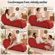 ANDOV Geschwungene Lounge-Liege – Rot