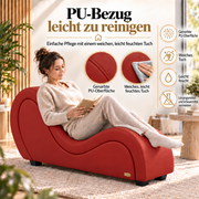 ANDOV Geschwungene Lounge-Liege – Rot