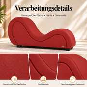 ANDOV Geschwungene Lounge-Liege – Rot