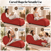 ANDOV Curved Lounge Chair – Red