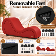 ANDOV Curved Lounge Chair – Red