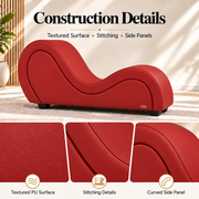 ANDOV Curved Lounge Chair – Red