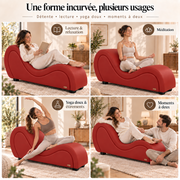ANDOV Chaise longue incurvée – Rouge