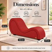 ANDOV Chaise longue incurvée – Rouge