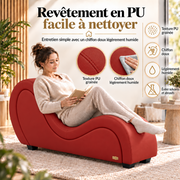 ANDOV Chaise longue incurvée – Rouge