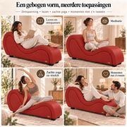 ANDOV gebogen chaise longue – rood