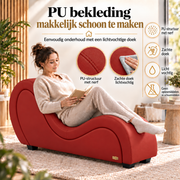 ANDOV gebogen chaise longue – rood