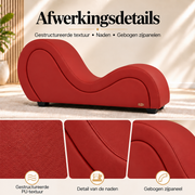 ANDOV gebogen chaise longue – rood