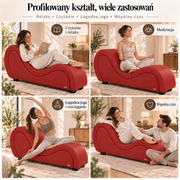 ANDOV profilowana leżanka – czerwony
