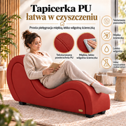 ANDOV profilowana leżanka – czerwony