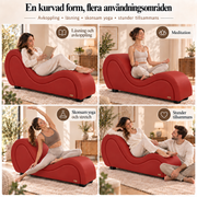 ANDOV svängd schäslong – röd