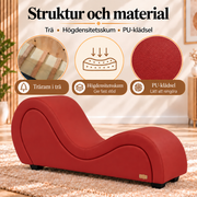 ANDOV svängd schäslong – röd