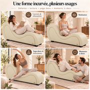 ANDOV Chaise longue incurvée – Blanc