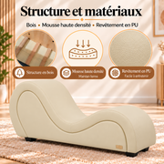 ANDOV Chaise longue incurvée – Blanc