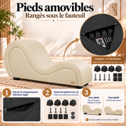 ANDOV Chaise longue incurvée – Blanc
