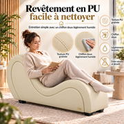 ANDOV Chaise longue incurvée – Blanc