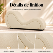 ANDOV Chaise longue incurvée – Blanc