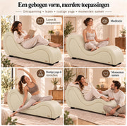 ANDOV gebogen chaise longue – wit