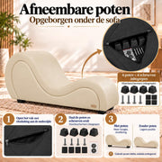 ANDOV gebogen chaise longue – wit
