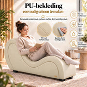 ANDOV gebogen chaise longue – wit