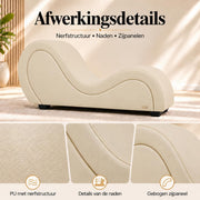 ANDOV gebogen chaise longue – wit