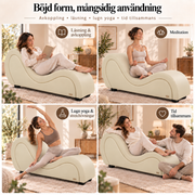 ANDOV svängd schäslong – vit