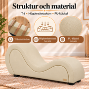 ANDOV svängd schäslong – vit