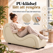 ANDOV svängd schäslong – vit
