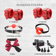 ANDOV Sofá hinchable con accesorios para adultos